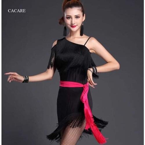 CHEAP Latin Dance Dress Women Latina Fringed Dress Salsa Latin Dance Competition Dresses D0942 with Tassles