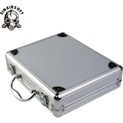New High Quality Aluminum Alloy Tactical Hard Case Pistol Alloy Box Case Padded Foam Lining For Airsoft Hunting Case