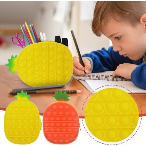 New Arrival Silicone Purse Push Pop Bubbles Simple Dimple Stationary Bag Popper Sensory Poppet Pencil Case Fidget Toys 2021 New
