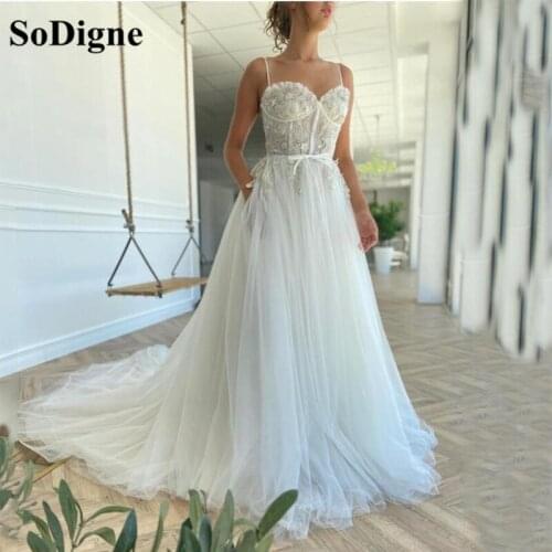 SoDigne Ivory Tulle 3D Flower Prom Dresses Sweetheart Princess Long Evening Gowns With Belt A Line Wedding Party Dress