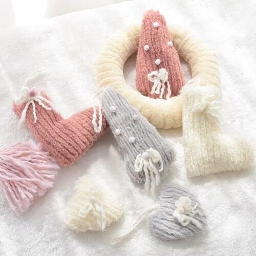 Pink woolen wings Christmas stocking small pendant Mini Christmas tree diy material Christmas ornaments