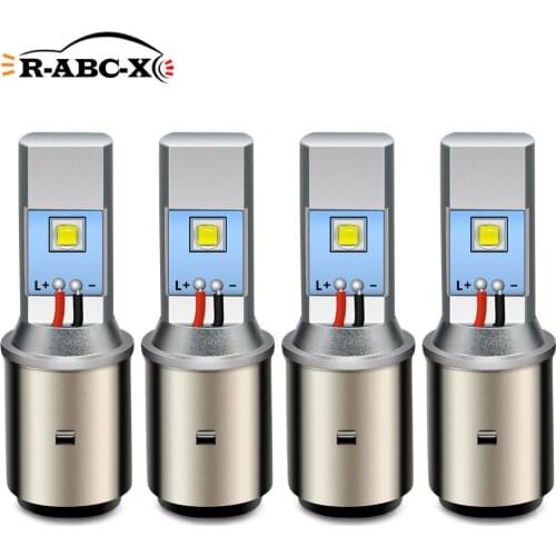 RUIANDSION 4Pcs BA20D H6 H4 9003 HB2 HS1 P43T P15D H6M P45T R2 Motorcycle Headlight LED Headlamp Car Fog Light XBD 850Lm 6V 12V