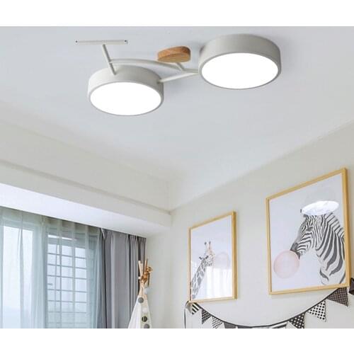 Nordic LED Bicycle Ceiling Lights Modern Bike Ceiling Lamp White Green Gray Chandelier for Bedroom Kids Room Bathroom Kitchen