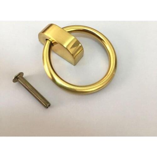 Modern simple fashion drop rings drawer kitchen cabinet door knobs pulls copper dresser cupboard handles