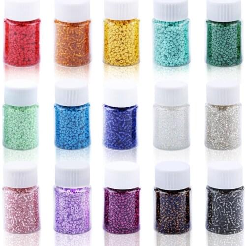9000pcs Bottled 2mm Crystal Seedbeads Glass Seed Beads Charm Jewelry Beads Bracelet Necklace Accessories For Jewelry Making DIY