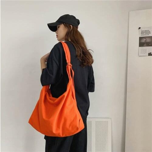 Fashion Versatile Messenger Bag Womens Large Capacity Retro Canvas Bag Students' Bag Simplicity Tote Bag