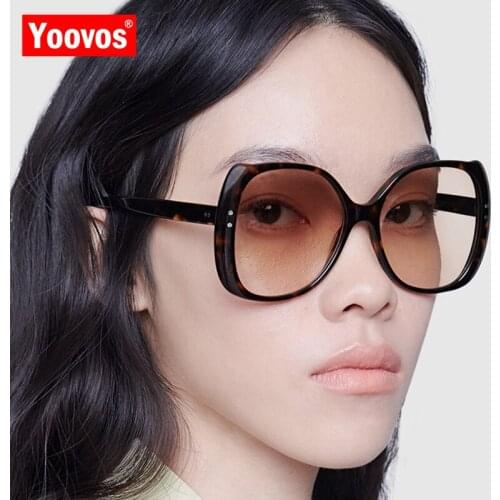 Yoovos 2021 Big Frame Sunglasses Women Vintage Classic Luxury Glasses Men Fashion Retro Shopping Oculos De Sol Feminino UV400