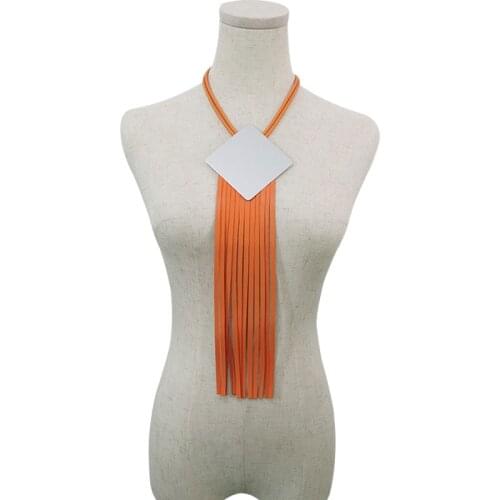 YD&YDBZ New Women Gothic Charm Leather Tassel Necklace Sexy Party Fashion Sweater Chain Art Jewelry Designer Handmade