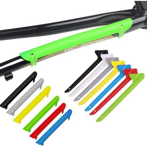 1pc Bicycle Riding Parts Frame Chain Coverr Bike Frame Chain Rear Fork Chainstay Protector Bicycle Accessories Colorful Plastic