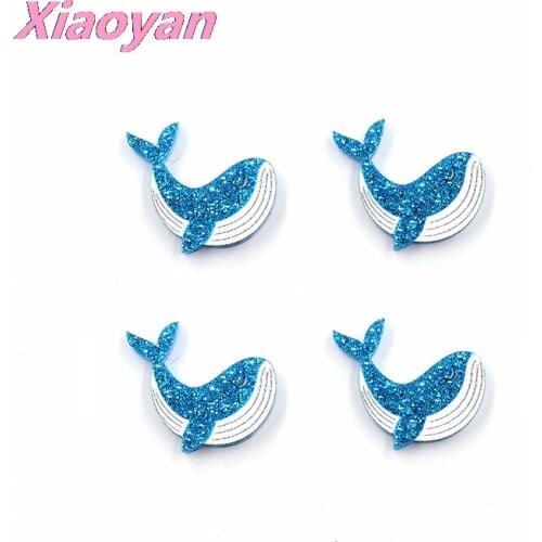10pcs /lot) Acrylic Whale For Earrings Laser Cut Animal Glitter Acrylic Party DIY