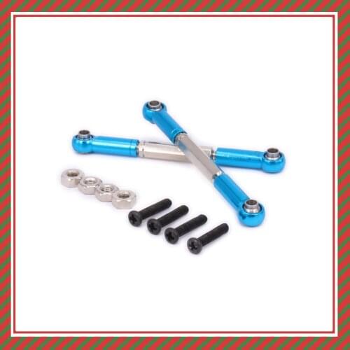 2PCS Alloy 60-70mm Steering Tie Rod Servo Link 0019 For Rc Hobby Model Car 1-12 Wltoys 12428 12423 0019 Toe Rod Upgraded Part