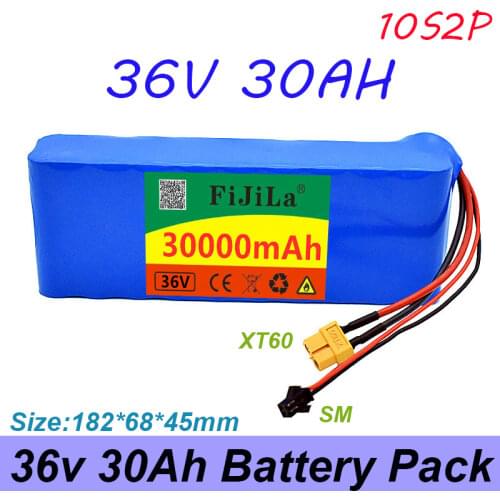 36V 30Ah 10S2P 18650 Rechargeable battery pack 30000mAh,modified Bicycles,electric vehicle 42V Electric bicycle Scooter mot