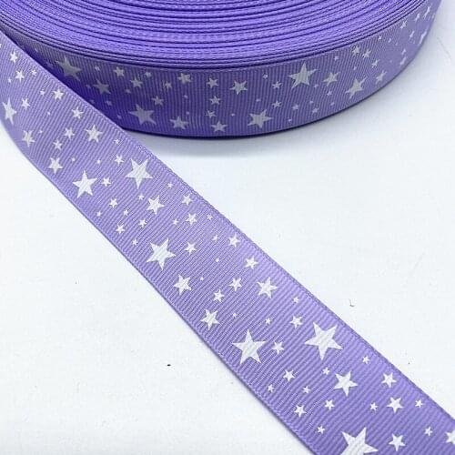 5yards 15--38mm Grosgrain Satin Ribbons Printed Star for Wedding Christmas Party Decorations DIY Bow Craft Ribbons Supplies #16