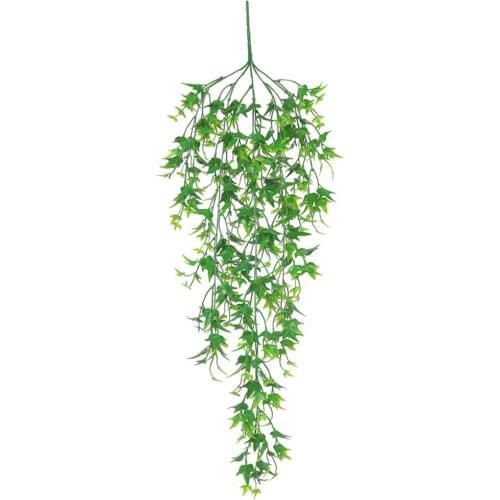 5 Forks Artificial Plants Vine Fake Sweet Potato Leaves Rattan Hanging Home Wall Decor