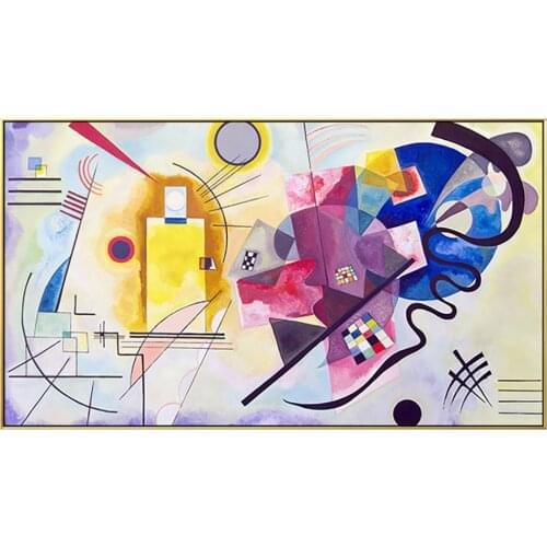 5D Diamond Painting Kandinsky Abstract Famous Diamond Embroidery Painting Red Yellow Blue Art Wall Picture Mosaic Diamond Art