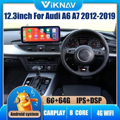 12.3 inch Android car radio For Audi A6 A6L A7 2012-2019 auto audio receiver With screen GPS multimedia DVD player 2din
