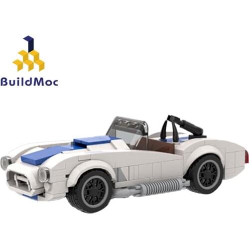 Buildmoc Speed Champions Shelby Cobra 427 S/C 10265 Roadster City Racing Car Building Blocks Building Blcoks Vehicles Toys Gift