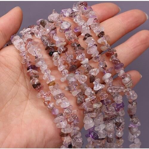 Natural Stone Beads Irregular Gravel Beads Hair Quartz Bead For Jewelry Making DIY Necklace Bracelet Accessory