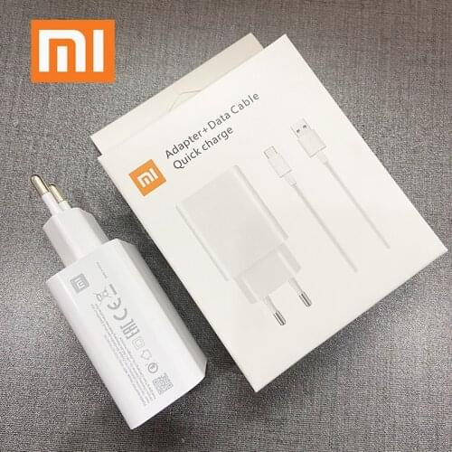Xiaomi MI 9 Fast Charger QC3.0 18W Quick Charge Adapter Type C for Mi 9 SE 10 11 9T LITE 10S Redmi Note 7 8 9 10 10X K40 K30 Pro
