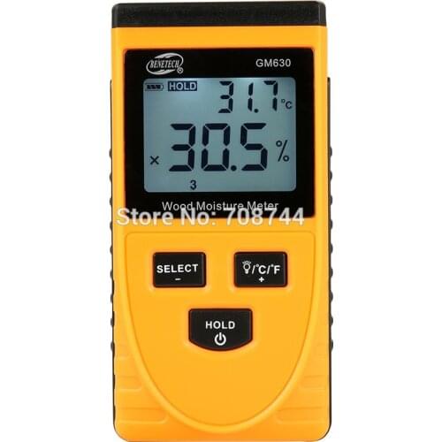 BENETECH Wood Moisture Meter Digital Humidity Measuring Device Tester Content Meter Woodworking Electrical GM630 Hygrometer