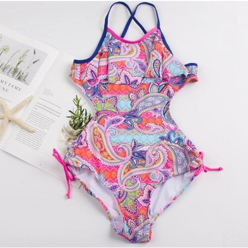 New 2019 One Piece Girls Swimsuit Children Swimsuit 10-16Years Kids One Piece Swimsuits 2019 Bathing Suit G1-CZ906