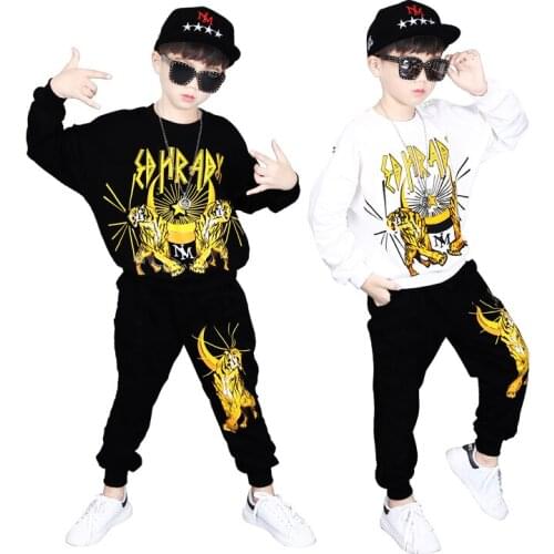 Children Clothing Sets For Boys Long Sleeve Sports Suits Spring Autumn Kids Tracksuits Teenage Boys Hip Hop Costumes 10 12 Years