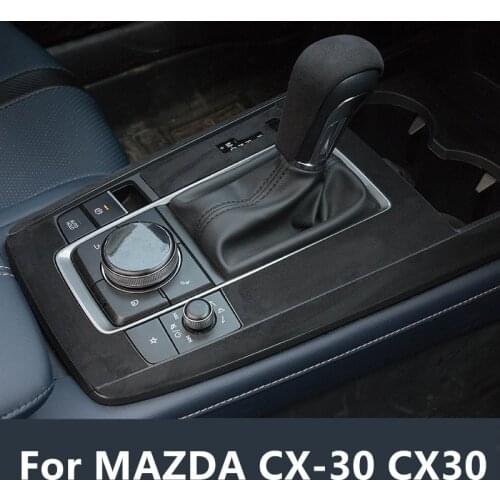 For Mazda CX-30 CX30 Car styling Interior Modification Flip Fur Gear Sticker Decoration High Quality Automobile Accessories