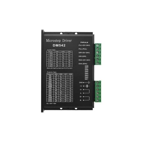 DM542 Digital 57 86 Stepper Motor Driver 18-48 VDC Max. 4.2A 2-phase Stepper Motor Controller