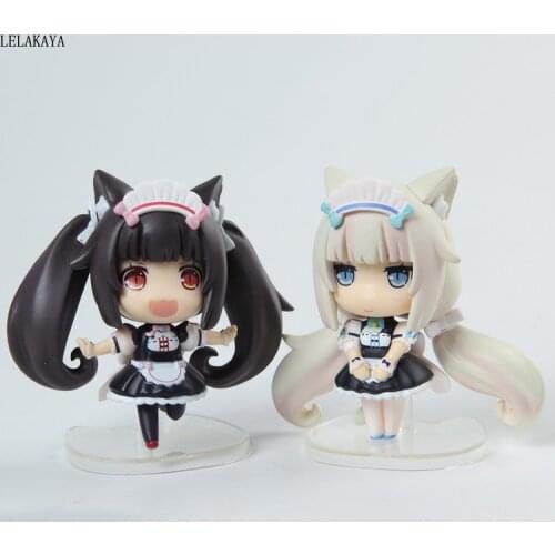 Anime NEKOPARA Action Figure Chocolat Vanilla Azuki Coconut Maple Cinnamon Q Version 1/6 PVC Model Toys Doll Brinquedos 6-7.8CM
