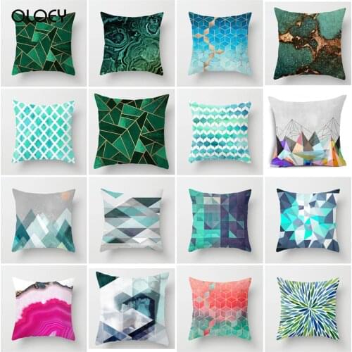 Geometric Cushion Cover Cushion Home Decoration Summer Cushion Cover Home Hotel Car Sofa Decorative Back Cushion Cover Fashion