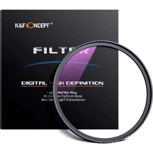 K&F Concept 37/40.5/43/46/49/52/55/58/62/67/72/82mm MC UV Protection Filter Slim Frame with Multi-Resistant Coating for Camera