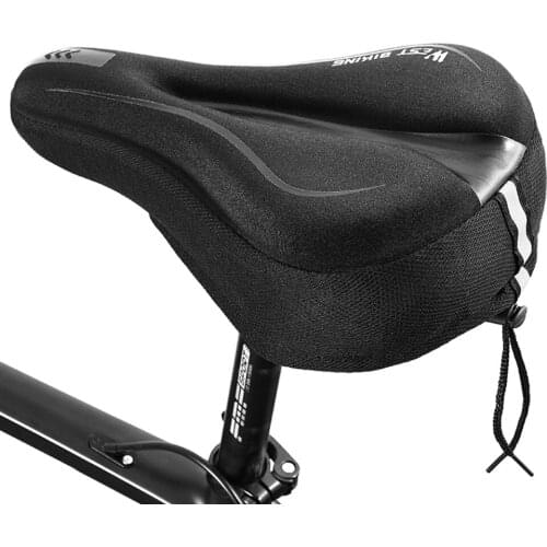 MTB Mountain Bike Cycling Thickened Extra Comfort Ultra Soft Silicone 3D Gel Pad Cushion Cover Bicycle Saddle Seat