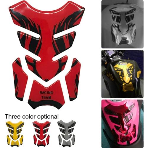 New Red/Gold 3D Motorcycle Sticker Universal Fuel Oil Tank Pad Decal Protector Cover Waterproof for Honda Yamaha Kawasaki Suzuki