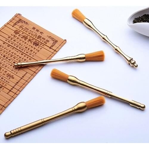 New Fashion Luxury Brushes Pure Copper High-grade Tea Brush Creative Boutique Office Home Tea Accessories Tea Matcha Tea Powder