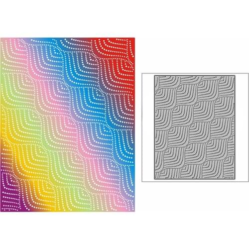 New Wavy Line Background Plate Craft Embossing Mold 2021 Metal Cutting Dies for DIY Scrapbooking Album Card Making No Stamps