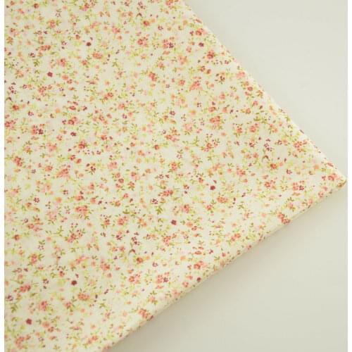 New Arrivals Cotton Fabrics Simple and Plain Flowers Pattern Art Work Patchwork Tissue Clothes Plain for Toys and Dolls Sewing