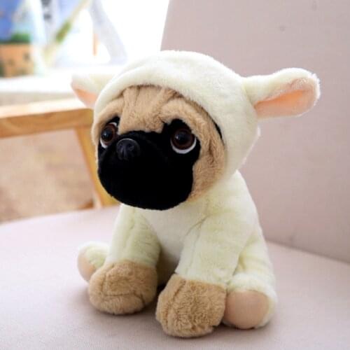 New Large Plush Toys 10" Pug Dog In 6 Costumes Cuddly Soft Toy Girl Kids Gift