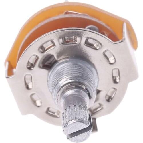 Shaft Panel Mount 2P5T Rotary Switch Selector Band 2 Pole Position 5 RS25