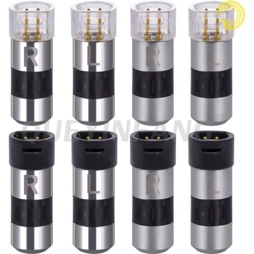 QUEYINFANG Gold Plated Earphone Pin Plug Audio Jack Carbon Fiber Copper Adapter Wire Connector For IE8 IE80 IE8I Headphone