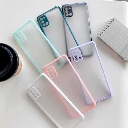 Shockproof Matte Case For Samsung Galaxy A20 A30 A31 A51 A10S A50 A11 A21S A01 A30S A02 S A12 A32 A52 A72 Back Cover Simple Case