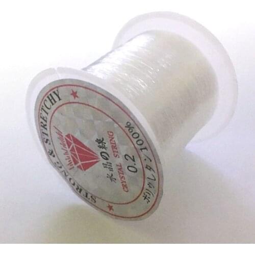 A Roll Clear Beading Cord Crystal String Thread 0.2mm Spool Craft DIY Accessories
