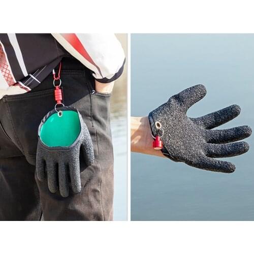 Fishing Catching Gloves Protect Hand from Puncture Scrapes Fisherman Professional Catch Fish and with Magnet Release Fly fishing