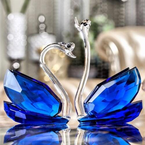 Crystal swan ornaments home accessories wedding gift ideas wedding gift ornaments living room decorative handicrafts