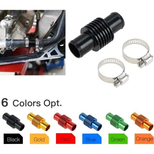 Motorcycle CNC Universal In Line Super Water Cooler Fits 0.76" Inside Diameter Hose For KTM YAMAHA HONDA KAWASAKI SUZUKI BETA