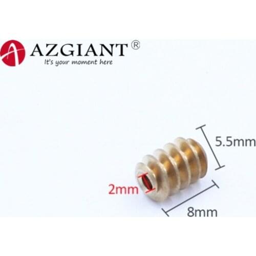 High quality 5.5*8*2mm Car Motor metal Worm Gear (5.5mm out diameter * 8mm height* 2mm inner diamater) M0.5 brass iron