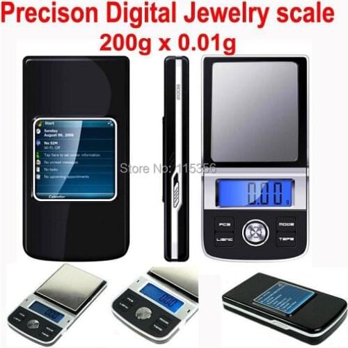 Factory price 200g x 0.01g Mini Electronic Digital Jewelry weigh Scale Balance Pocket Gram LCD Display With Retail Box