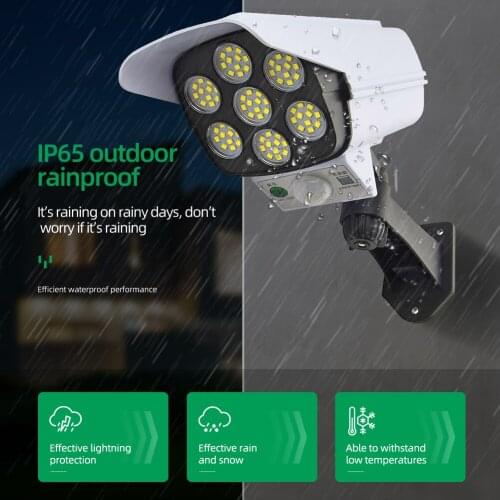 3 Modes 77 LED Solar Wall Lamp Waterproof Street Light PIR Motion Sensor Garden Yard Balcony Path Lighting Outdoor Night Lights