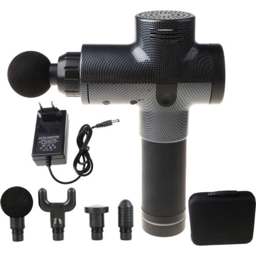 Q1FB 3-Speed Handheld Massage Gun with 4 Professional Heads for Muscle Pain Tension