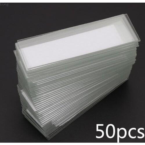 50Pcs 1mm Thickness Cavity Glass Coverslips Single Concave Microscope Glass Slides Reusable Laboratory Blank Sample Cover Glass