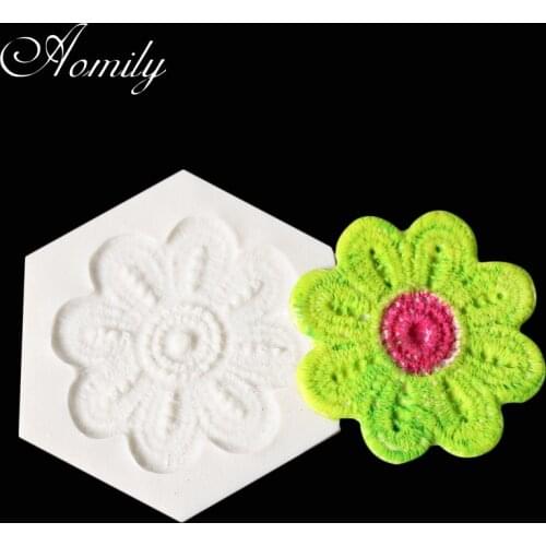 Aomily Mini Flower Silicone Mold DIY Cake Fondant Decorating Tools Bakeware Homemade Cookies Chocolate Mould Kitchen Baking Tool